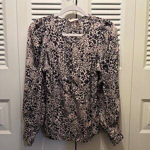 Rebecca Taylor Leopard Print Top